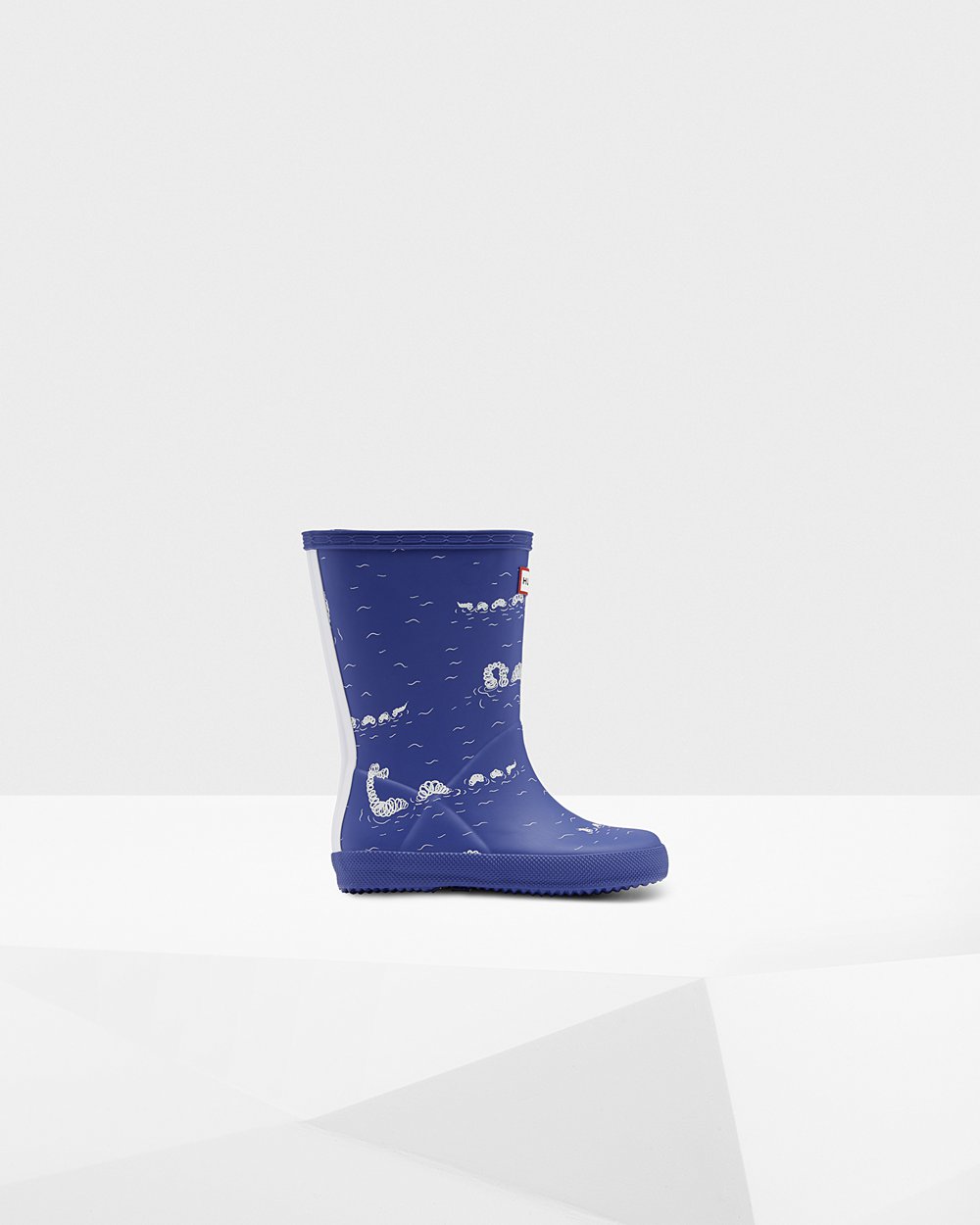 Kids Hunter Original First Classic Nessie Print - Rain Boots Blue - 5219-VDBAT